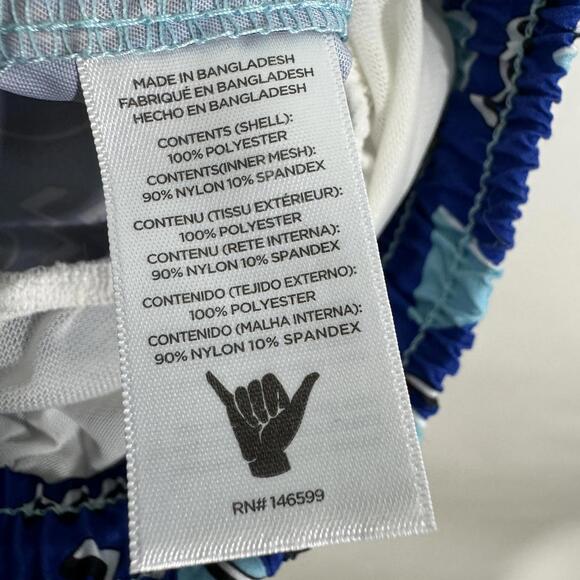 Beach Bros Little Boy Size 6 Blue 80's Retro Pineapple Print Swim Trunks Shorts - Picture 6 of 8